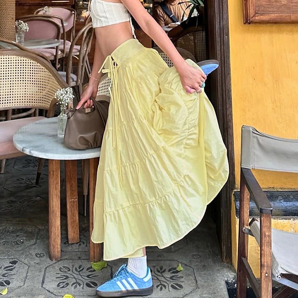 Fairycore Aesthetic Tiered Maxi Skirt