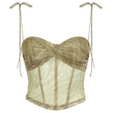 Fairycore Mesh Bustier Top