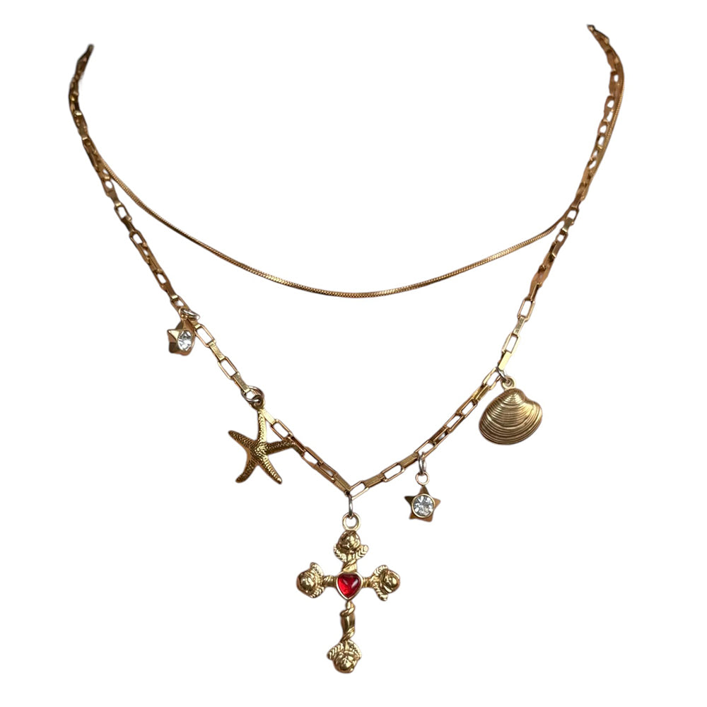 Mafia Mama Cross Necklace