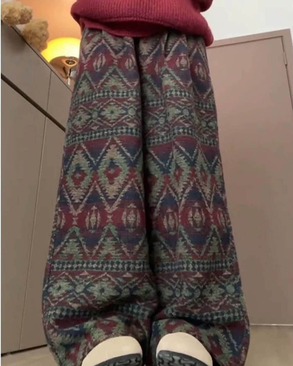 Grandma Aesthetic Patterned Pants