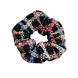 Grid Tweed Scrunchie