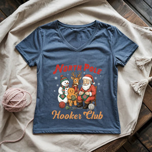 North Pole Crochet Club Lady V-neck