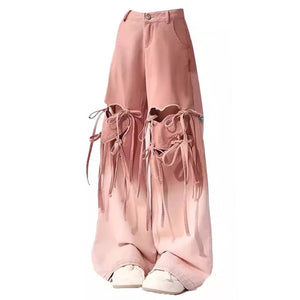 Knee-Heart Gradient Pants