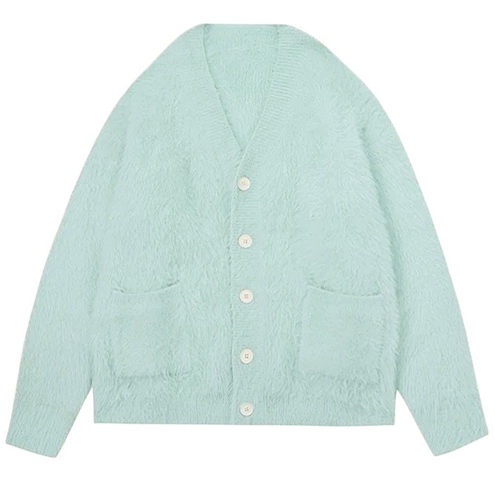 Mint Green Fuzzy Cardigan