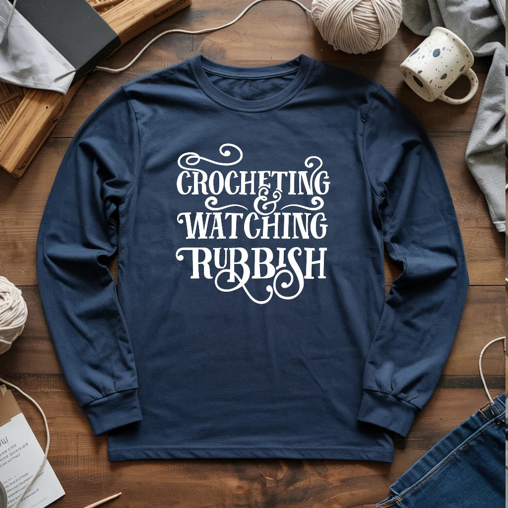 Crochet And Christmas Movie Long Sleeve T-shirt