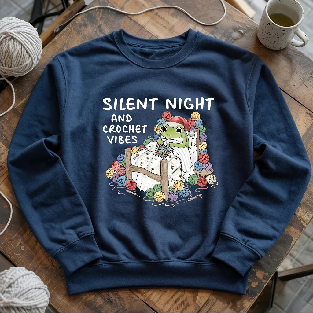 Silent Night and Crochet Vibes Sweatshirt