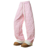 Pastel Checkered Puffer Pants
