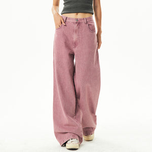 Dust Pink Skater Girl Loose Jeans