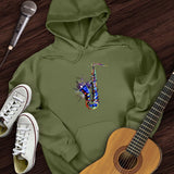 Blue Jazz Sax Hoodie
