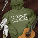 I Love House Music Hoodie