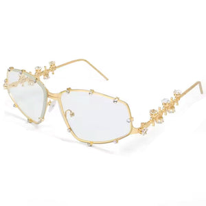 Y2K Rhinestone Rimless Sunglasses