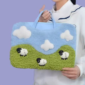 Sheep Embroidery Aesthetic Handbag