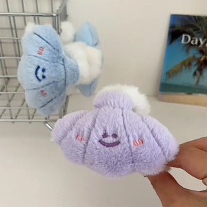 Smiling Shell Fluffy Hair Clip