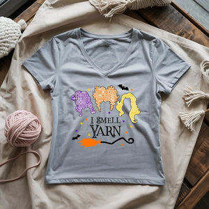 I Smell Yarn Lady V-neck