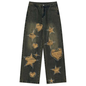 Star Distressed Jeans