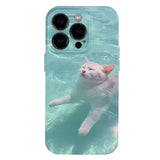 Swimming Cat iPhone Case