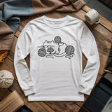 Cat And Yarn Long Sleeve T-shirt