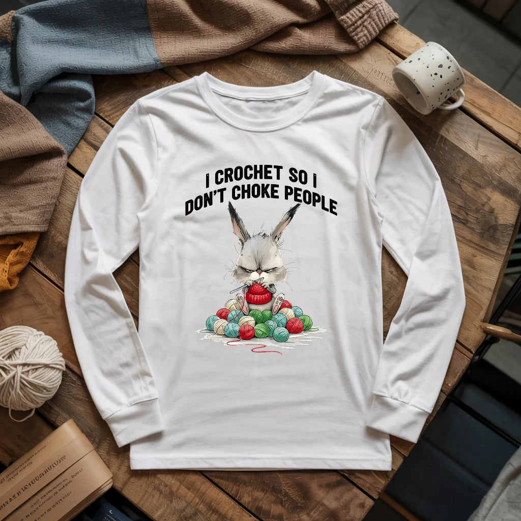 Crochet Not Choke Long Sleeve T-shirt