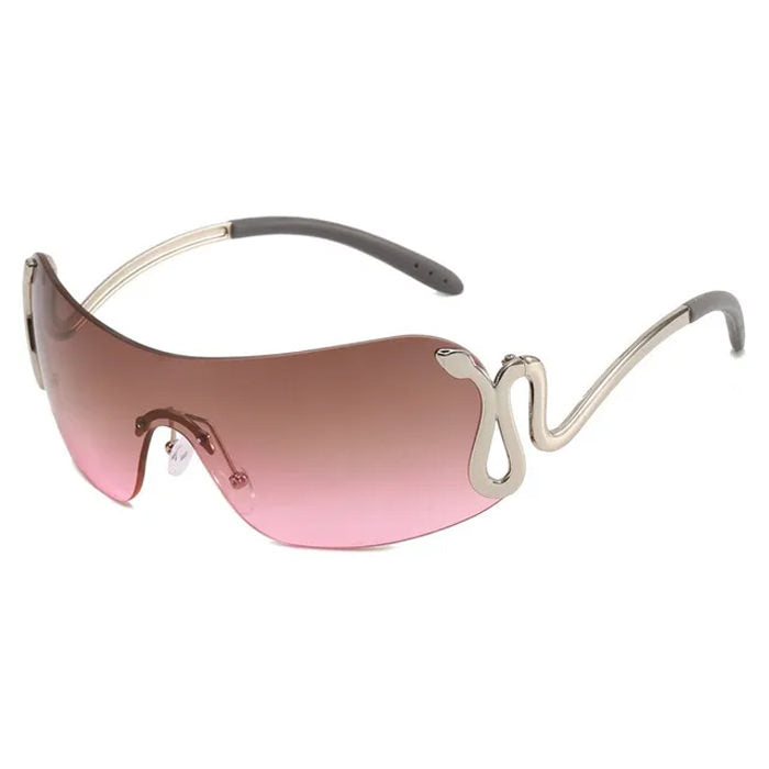 Y2K Snake Rimless Sunglasses